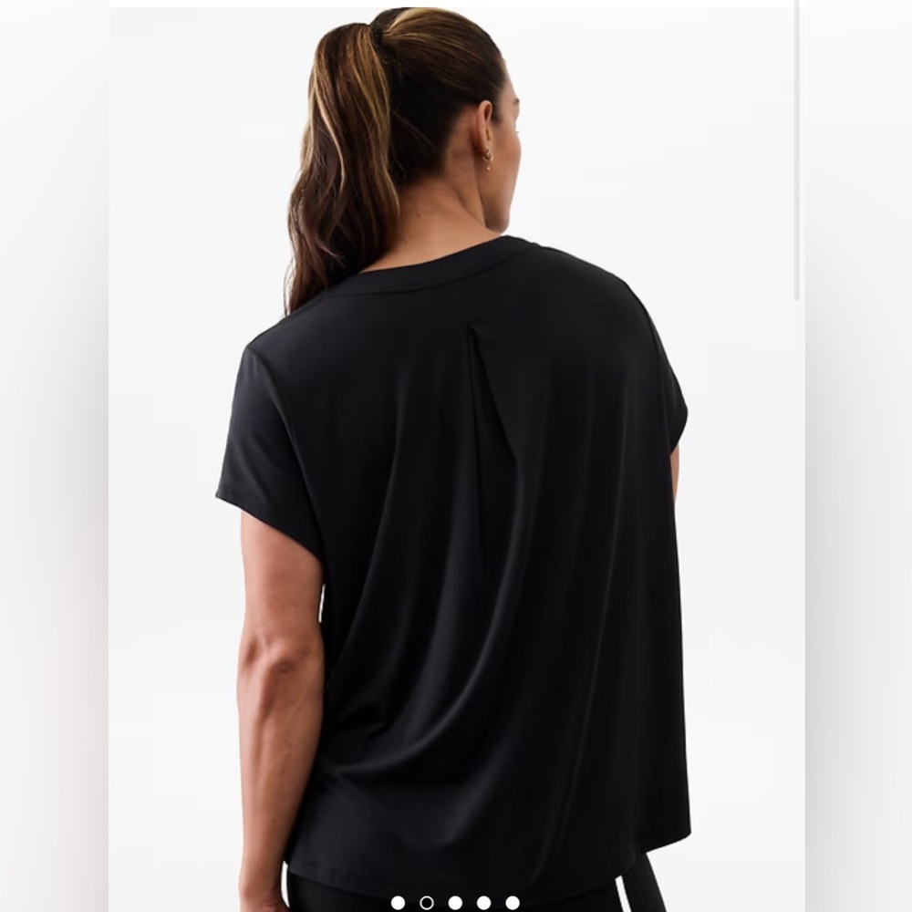 NWT Athleta 2X with ease tee black - Picture 5 of 8